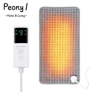 PEONY1 Electric Blanket, Soft Plush Grey Electric Heated Blanket,  EU US UK Plug 58*29CM Digital Con