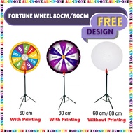 Fortune Wheel Stand | Spin Wheel | Lucky Draw Spinning Wheel 60cm / 80cm with + FREE Design