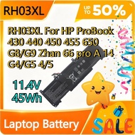 RH03XL 11.4V 45Wh New Laptop Battery RH03XL For HP ProBook 430 440 450 455 650 G8/G9 Zhan 66 pro A 1