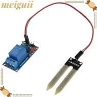 MEIGUII Soil Humidity Sensor, DC12V with Time Delay Function Relay Control Module, Greenhouse 1.7x5x
