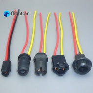 flightcar 2pcs T10 W5W T5 Soft bulb holder adapters cable LED Bulb Connector Socket Wedge Base Light