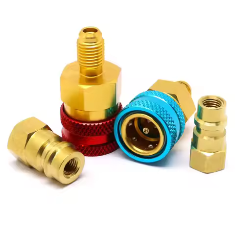 R1234YF Quick Coupler Adapter R1234YF Refrigerant Quick Couplers Kit,R1234YF to R134A Hose Adapter H