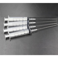 Syringe 10ml (4pcs) For Refilling Ink Cartridge Purpose with long flat needle 10cm