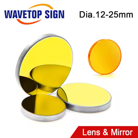 WaveTopSign Focus Lens Dia.12/18mm Focal Length 50.8mm 1Pcs + MO Mirror 20x3mm 3Pcs for 3020 K40 Co2