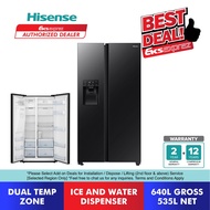 [FREE SHIP] Hisense Side by Side Inverter Fridge 640L RS700N4AWBUI Refrigerator with Ice Dispenser and Water Dispenser