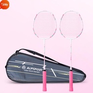 SHLY Badminton Racket, T800 Strings Grips 4U 22LBS G5 Racquet Carrying Bag, Professional Full Carbon