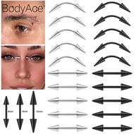 Industrial Barbell Piercing 16G Stainless Steel Eyebrow Ring Curved Eyebrow Bridge Piercing Double S