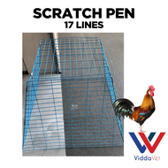 Scratch pen for gamefowl Collapsible scratch cage pen