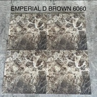 granit lantai 60x60 motif marmer emperial d brown keramik murah