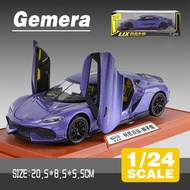LEO 1:24 Koenigsegg Gemera Supercar Diecast โมเดล รถอัลลอยด์รถยนต์ของเล่นคอลเลกชันของขวัญสําหรับเด็ก