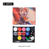 สีเพ้นท์หน้า รับไว สีเพ้นท์หน้าปาร์ตี้แฟนซี สีน้ํามันสําหรับเพ้นท์ร่างกาย 12 สี 16 สี