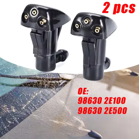 2 pcs Car Front Windshield Wiper Washer Jet Nozzle Dual Holes Windshield Washer For Hyundai Kia 9863