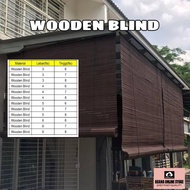 Wooden Blinds Outdoor tahan panas hujan Bidai Kayu / Meranti Wood Outdoor Blind