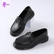 FOYA 2025 Casual Black Rubber Shoes / Loafer Style Close Shoes For Men's Footwear