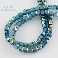 10strands Electroplate Glass Beads Strands AB color Faceted Cube Dark 4x4x4mm Hole: 1mm about 100pcs