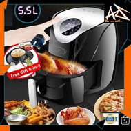MALAYSIA UP📣(AZWAR SHOP) 3.0L Electric Air Fryer Timer Cooker Non-Stick Fry Roast Grill Bake Machine