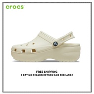 （ของแท้อย่างเป็นทางการ）CROCS CLASSIC CLOG Women's SANDALS 206750-001 รองเท้าวิ่ง รองเท้าผ้าใบผู้หญิง