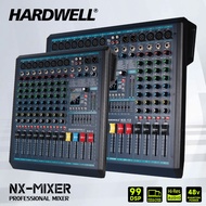 HARDWELL NX-8 / NX-12 Professional Audio Mixer, 8/12 Channel Mixer with DSP Reverb Effect & Bluetoot