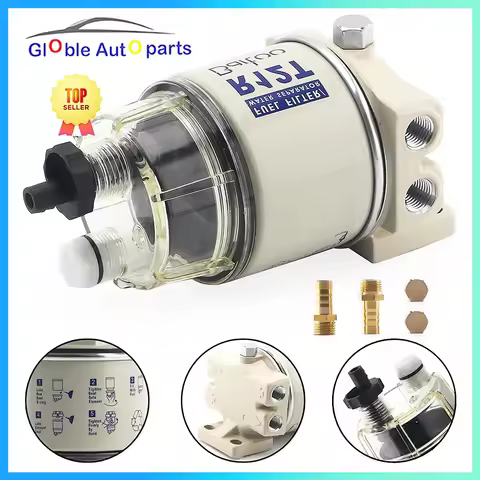 R12T Fuel Filter Water Separator Complete Kit - Marine SPIN-ON R12T Filter Replaces S3240 120AT NPT 