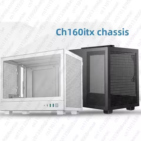 CH160 Small Case ITX Side Through-mesh Handle Case Long Graphics Card ATX Power Supply Type-C