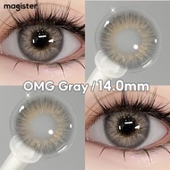 Magister Contact Lens With Power 1 Pair OMG/Roze Brown Contact Lenses With Graded 14.0 + Free Lens C