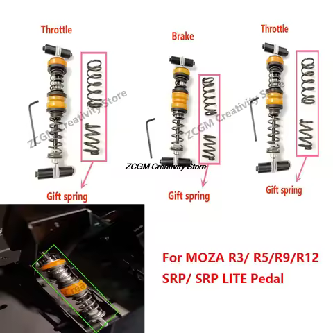 Simulated Racing Game Modification Pedal Clutch Throttle Brake Hydraulic Spring Damper Mod Kit For M