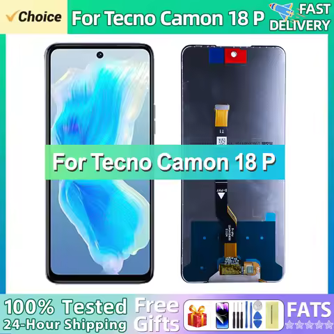 6.8" IPS LCD For Tecno Camon 18 P CH7n CH7 LCD Display Touch Panel Screen Digitizer No Frame Assembl