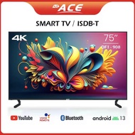 ACE 75" UHD 4K Smart Google TV (WEBOS, Android 13, Netflix, Youtube, Chromecast, BT, ISDB, Soundbar,REMOTE Voice Control)