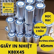 50 Cuộn Giấy in nhiệt K80 Giấy in Bill K80 Giấy in hóa đơn K80x 45mm