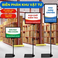 A4 Vertical Two-Way Height Adjustable Warehouse Partition Sign, Easy to Stable, Many Colors Suitable
