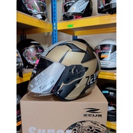 ZEUS ZS627 MOTIP MAT GOLD/BM9 SILVER Single Visor