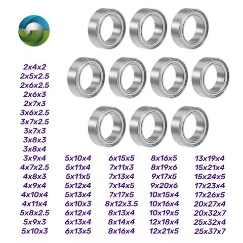 10/20Pcs MR105ZZ 5x10x4mm Miniature Bearing MR52 MR63 MR74 MR85 MR95 MR104 MR106 MR115 MR117 MR125 M