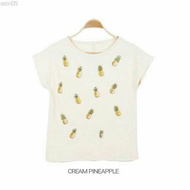 AEON JAPAN WOMENS TEE SHIRTS / WOMEN'S STRIPE T-SHIRT READY BIG SIZE LL