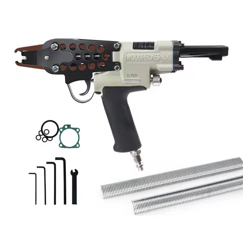 WOODPECKER C-7EA 15 Guage Pneumatic Hog Ring Gun 3/4-Inch with Slim Long Nose, 7.0 mm- 8.0 mm Closur