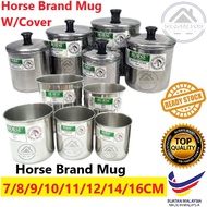 Horse Brand Stainless Steel Mug Stainless Steel Cup Cawan Stainless Steel Mug Horse Brand Kole Ayan 