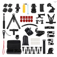 ღCamnoon 60-in-1 Action Camera Accessories Kit Sports Camera Accessories Set Replacement for  Hero 11 10 9 8 Max 7 6 5 Insta360 Xiaomi YI Action Cameras with Carrying Case