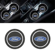 2pcs Car Coaster Water Cup Bottle Holder Anti-slip Pad Mat Silica Gel For Interior Decoration Car St