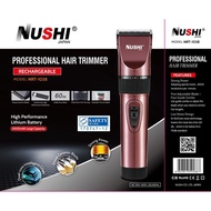NUSHI NRT 1038 RECHARGEABLE PROFESSIONAL HAIR TRIMMER / CLIPPER SET / CORDLESS / NRT-1038 ( 6 MONTH 