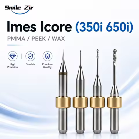 Imes Icore 350i 650i Milling Burs for PMMA PEEK WAX Shank 6mm Cad Caｍ Milling Cutters Laboratory Mil