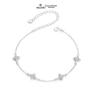 Lắc tay bạc nữ HELINO dải hoa LILAC xinh xắn V31