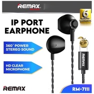 Remax RM-711i Wired Bluetooth Earphone In Ear Music Earphone Compatible for iPhone