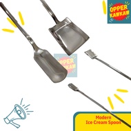 Modern Ais Krim Sudu * Modern Ice Cream Spoon Stainless Steel Cafe Soda Spoon Stylish Long Spoon