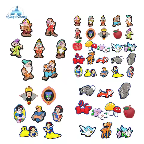 7-49PCS Snow White and the Seven Dwarfs Shoe Charm Mix Wholesale PVC Decoration Buckle Sandal Detach