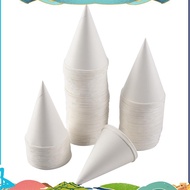 White Paper Cone Cups, Snow Cone Cups,Coated Leakproof Cone Paper Cups for , Shaved Ice, Water 200Pc