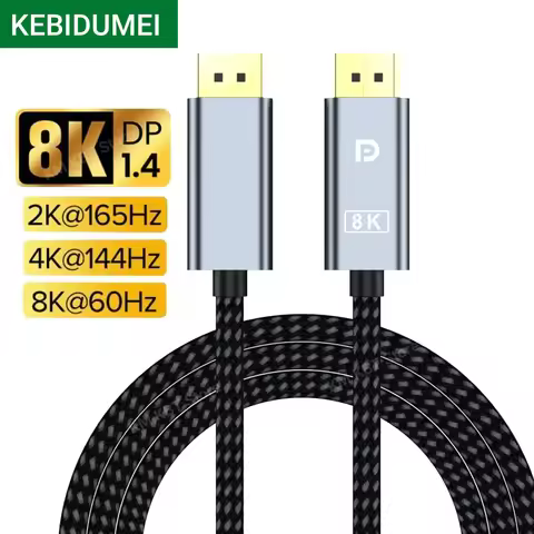 8K DP 1.4 Display Port Displayport Cable 8K@60Hz 4K@144Hz 2K@240Hz 32Gbps HDR Audio Video Cable for 