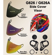 Xdot G626 G626A Side Cover Or Visor - Clear / Tinted / Tinted black / Rainbow / Revo Red