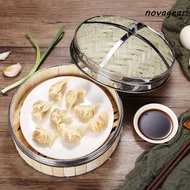 NOVAGEAR​ Bamboo Steamer Chinese Bao Buns Bamboo Lid For Cooking Kitchen Gadget Gift Idea Food Steam