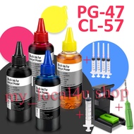 Canon PG 47 CL 57 ink  47XL 57XL ink 47s 57s refillable ink compatible for Canon E400/410/ 460/477/480/470/270/3170