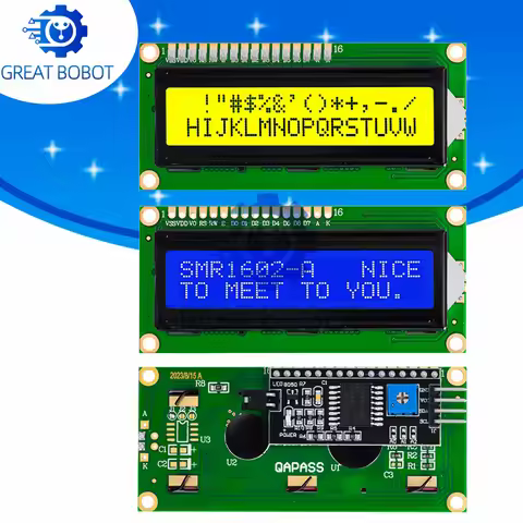 BS LCD1602+I2C LCD 1602 module Blue/Green screen PCF8574 IIC/I2C LCD1602 Adapter plate