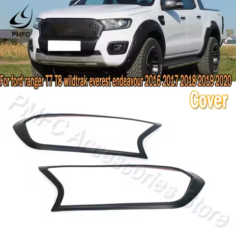 PMFC For Ford Ranger T7 T8 Wildtrak Everest Endeavour 2016-2021 ABS Matte Black Front Head Lights He